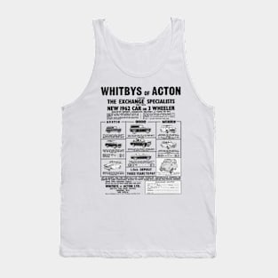 LOCAL CAR DEALER AD - 1962 (British cars) Tank Top